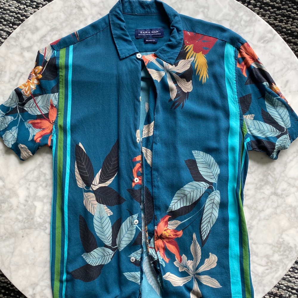 Zara short sleeve button up